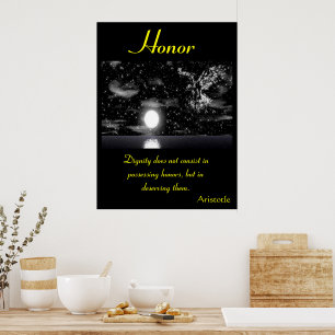 Ehre steigt unter Eagles wachsamem Flug Poster