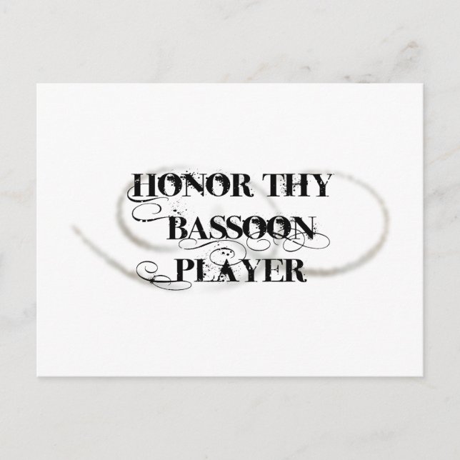 Ehre Thy Bassoon Player Postkarte (Vorderseite)