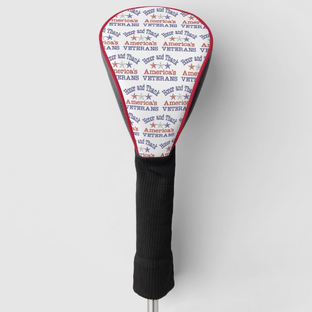 Ehre und Dank an die amerikanischen Veteranen Golf Headcover (Vorderseite)
