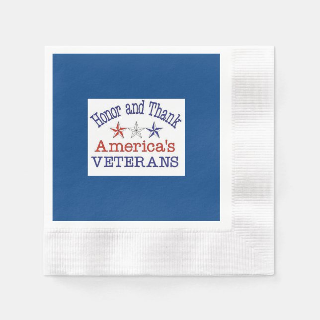 Ehre und Dank an die amerikanischen Veteranen Serviette (Vorderseite)