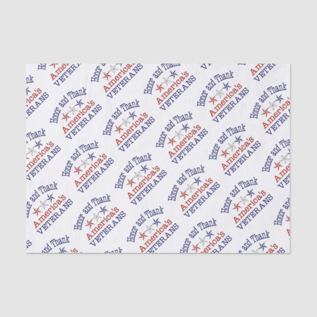 Ehre und Dank für das Tissue Paper der amerikanisc Seidenpapier (Vorderseite)
