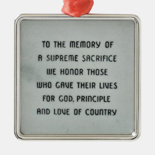 Ehre und Gedächtnis der militärischen Verzierung Ornament Aus Metall