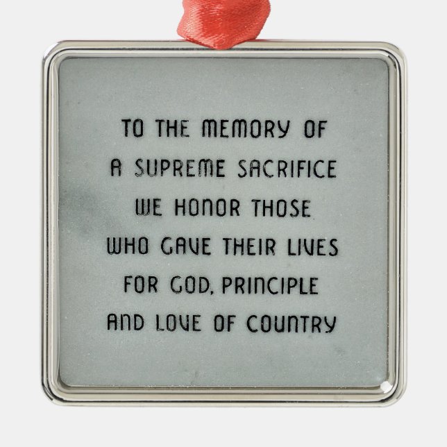 Ehre und Gedächtnis der militärischen Verzierung Ornament Aus Metall (Vorne)
