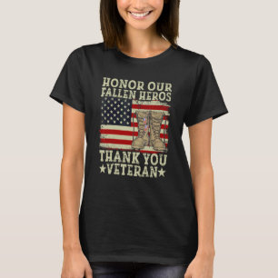 Ehre unseren gefallenen Heros danke dir Veteran Da T-Shirt