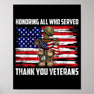 Ehren für die, die gedient haben, danke Veterans U Poster