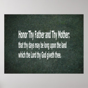 Ehren Sie Thy Mutter und Thy Vater Poster