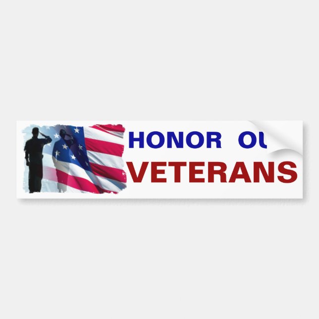 Ehren Sie unser Veteranen-patriotisches Militär Autoaufkleber (Vorne)