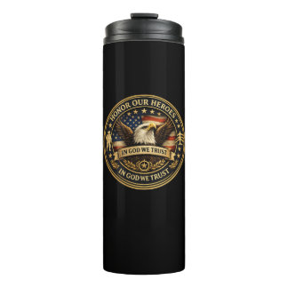 Ehren wir unsere Helden Militär-Münze Patriotische Thermosbecher