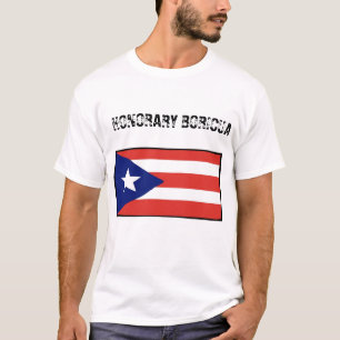 Ehrenamtlich Boricua-blanco T-Shirt