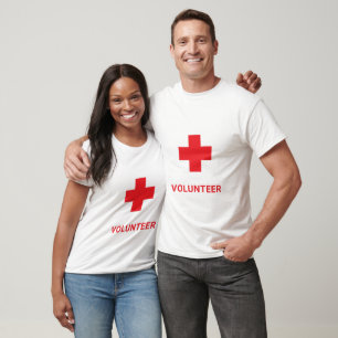 Ehrenamtliche & Erste Hilfe, Kreuz, Krankenwagen, T-Shirt