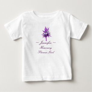 "Ehrenblume Mädchen mit Namen" Lila Lily Bouque Baby T-shirt