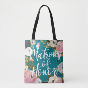 Ehrenbrautjungfer Gebürstete Florale Hochzeitsfeie Tasche