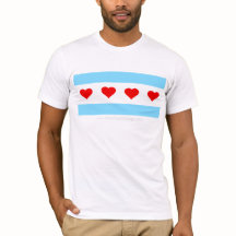 Ehrenchicago-Herz-Ausflug-Flaggen-T - Shirt