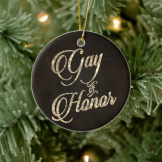 Ehrengabe | Gold Brautparty Custom Keepake Keramik Ornament