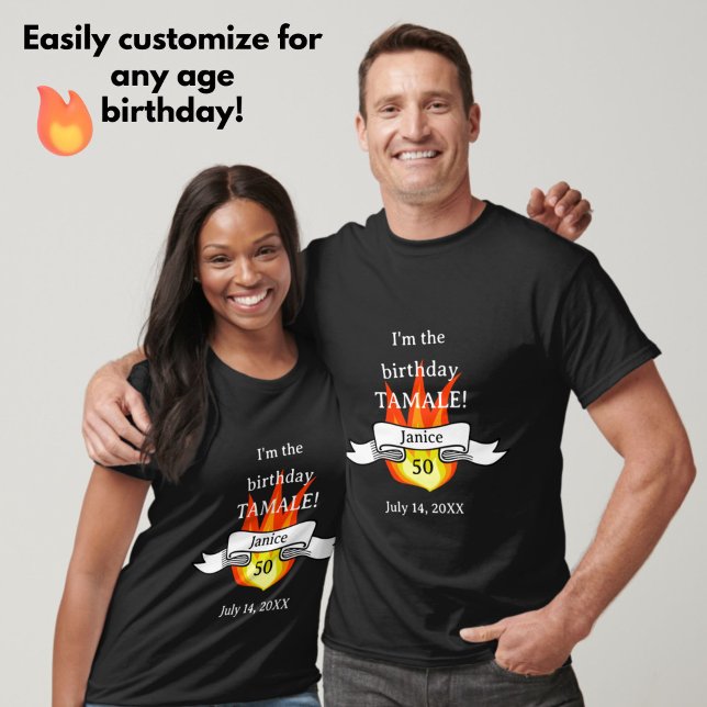 Ehrengast 'Hot Tamale' Funny 50. Geburtstag T-Shirt (A fun guest of honor t-shirt for any age birthday. Great for the hot tamale in your life!)