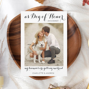 Ehrenhund Hochzeits-Foto-Engagement modern  Ankündigung