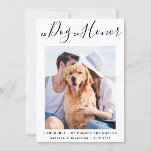 Ehrenhund nur verheiratet Haustier Hochzeitsankünd Save The Date