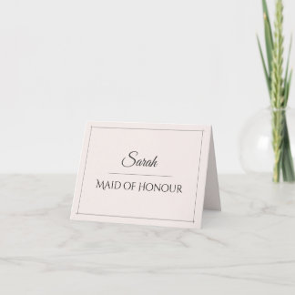Ehrenjungfer Platzkarte | Elegante Hochzeit Ankündigung