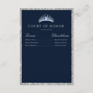 Ehrenkarte für die Marine und Silber Einladung