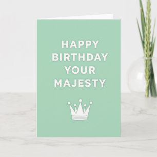 Ehrenkarte zum Geburtstag mit Krone Karte