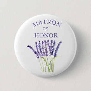 Ehrenmatron der Lavender Herb Wasserfarbe Button
