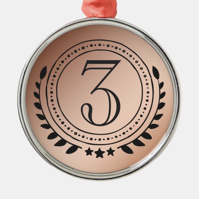 Ehrenmedaille an dritter Stelle auf Bronze Gradien Silbernes Ornament (Vorne)