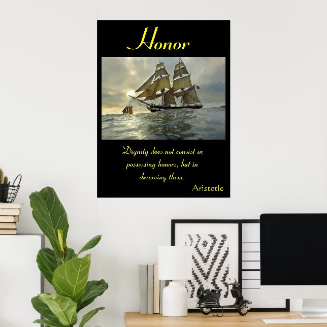 Ehrenrettung innerhalb endloser OzeanHorizonte Poster (Heimbüro)