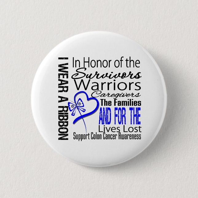 Ehrentribüne Tribut Colon Cancer Button (Vorderseite)