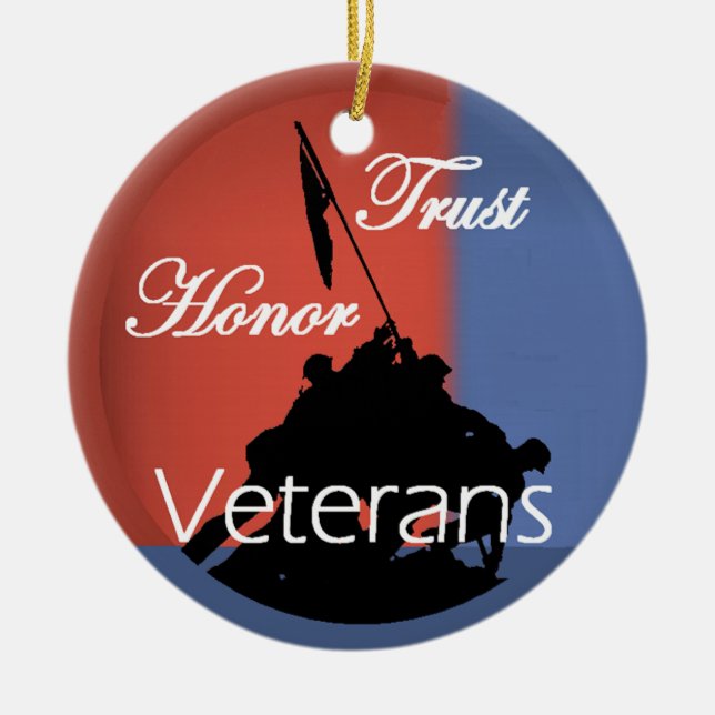 Ehrenveteranen-Verzierung Keramik Ornament (Vorne)