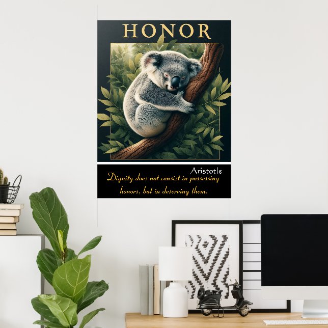 Ehrenwohnsitz in Koalas Ruhe Poster (Heimbüro)