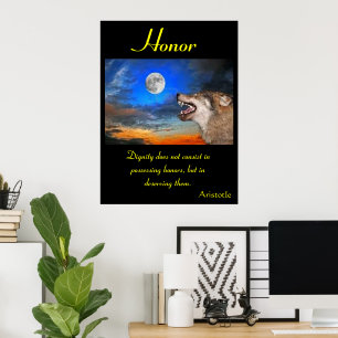 Ehrenzeichen der Schnörkel der wilden Natur Poster