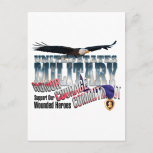 Ehrerbietung für unsere militärischen Helden Postkarte