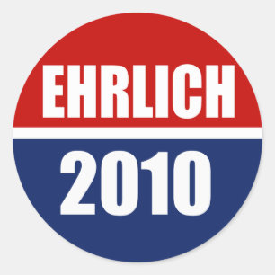 EHRLICH 2010 RUNDER AUFKLEBER