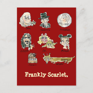 Ehrlich gesagt Scarlet Cartoon Funny Postcards Postkarte