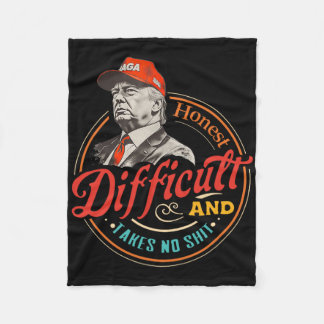 Ehrlich Schwierig Und Nimmt Kein Sh Lustiges Retro Fleecedecke
