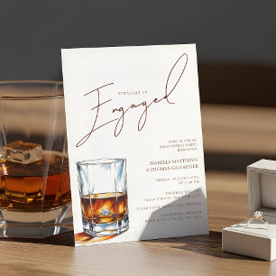 Ehrlich Verlobt Whiskey Verlobungsfeier Einladung