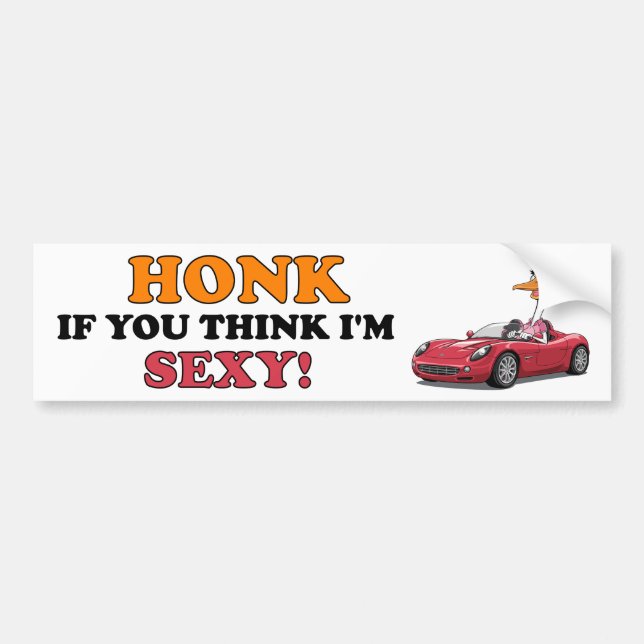 Ehrlich, wenn du denkst, ich bin sexy autoaufkleber (Vorne)