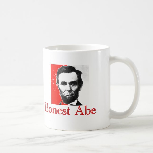 "Ehrlicher Abe" Abe Lincoln Kunst-T - Shirt u. Kaffeetasse (Rechts)