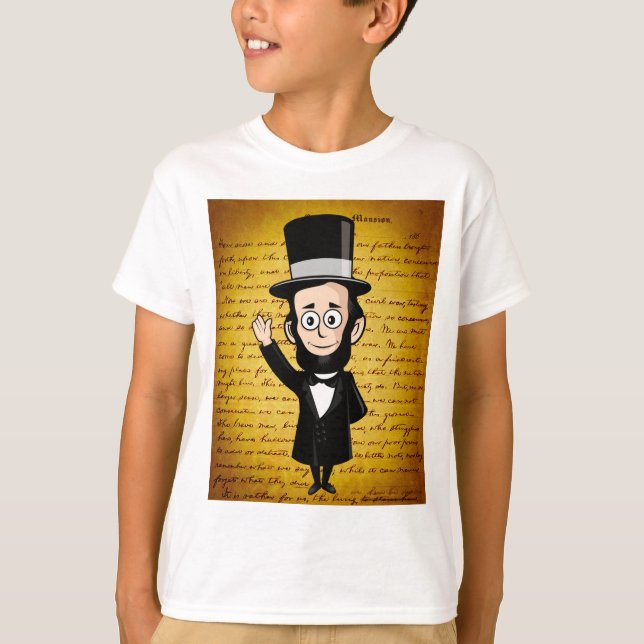 Ehrlicher Abe und seine Gettysburg-Adresse T-Shirt (Vorderseite)