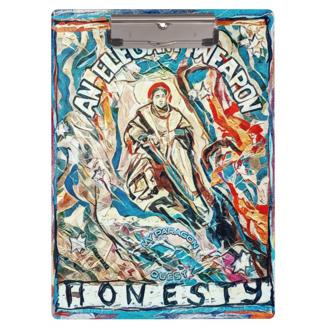 Ehrlichkeit, eine elegante Waffe. Klemmbrett (Vorderseite)