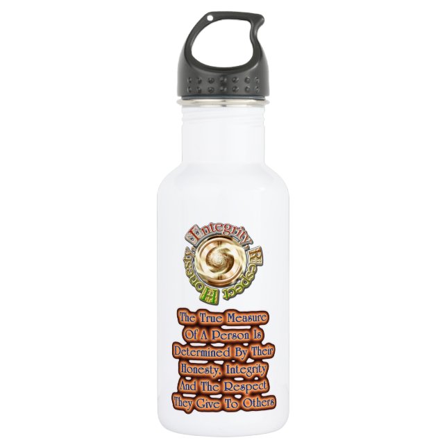 Ehrlichkeit und Integrität Respekt TS Trinkflasche (Vorderseite)