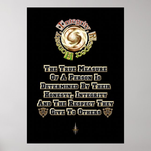 Ehrlichkeit und Integrität respektieren MXT Poster (Vorne)