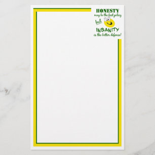 Ehrlichkeit / Wahnsinn stationär, anpassbar Briefpapier