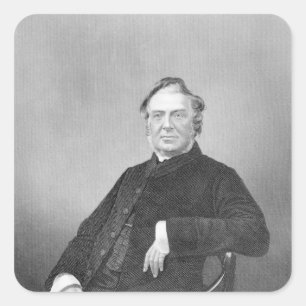 Ehrwürdiger Hugh Stowell, graviert von D.J. Pound Quadratischer Aufkleber