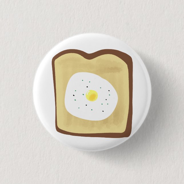 Ei auf Toast Frühstück mit Sonnenseite oben Button (Vorderseite)