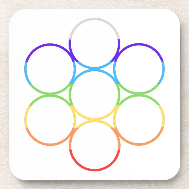 Ei des Lebens Chakra Platz Set Getränkeuntersetzer (Vorderseite)