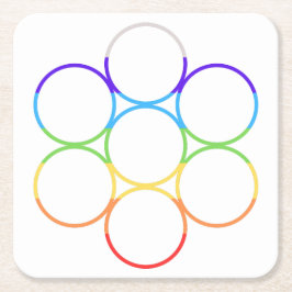 Ei des Lebens Chakra Single Rechteckiger Pappuntersetzer