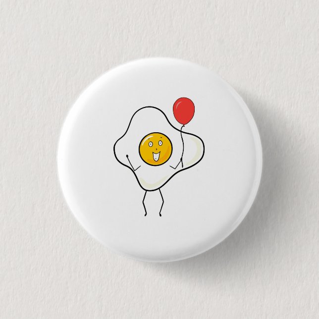Ei-Design mit Luftballon, personalisieren, anpasse Button (Vorderseite)