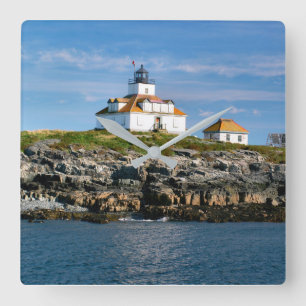 Ei-Felsen-Leuchtturm, Bar-Hafen Maine Quadratische Wanduhr