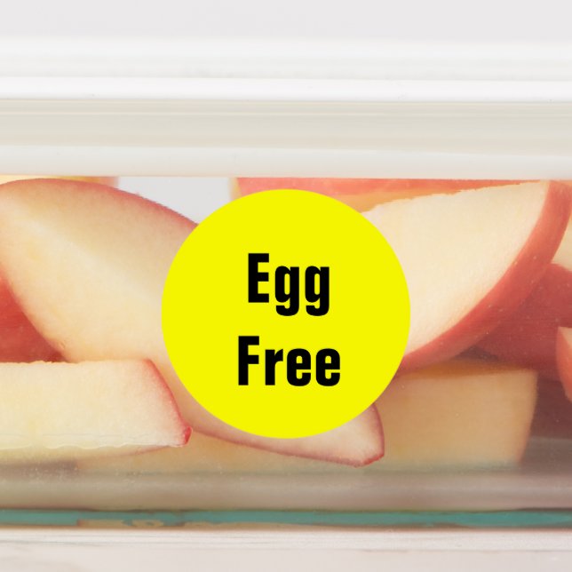 Ei Free Food Allergy Restaurant School Etiketten (Befestigt)